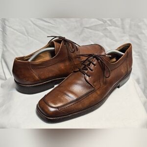 Lloyd Of Germany Classic Leather Square Toe Oxford Shoes Sz 9.5 Brown